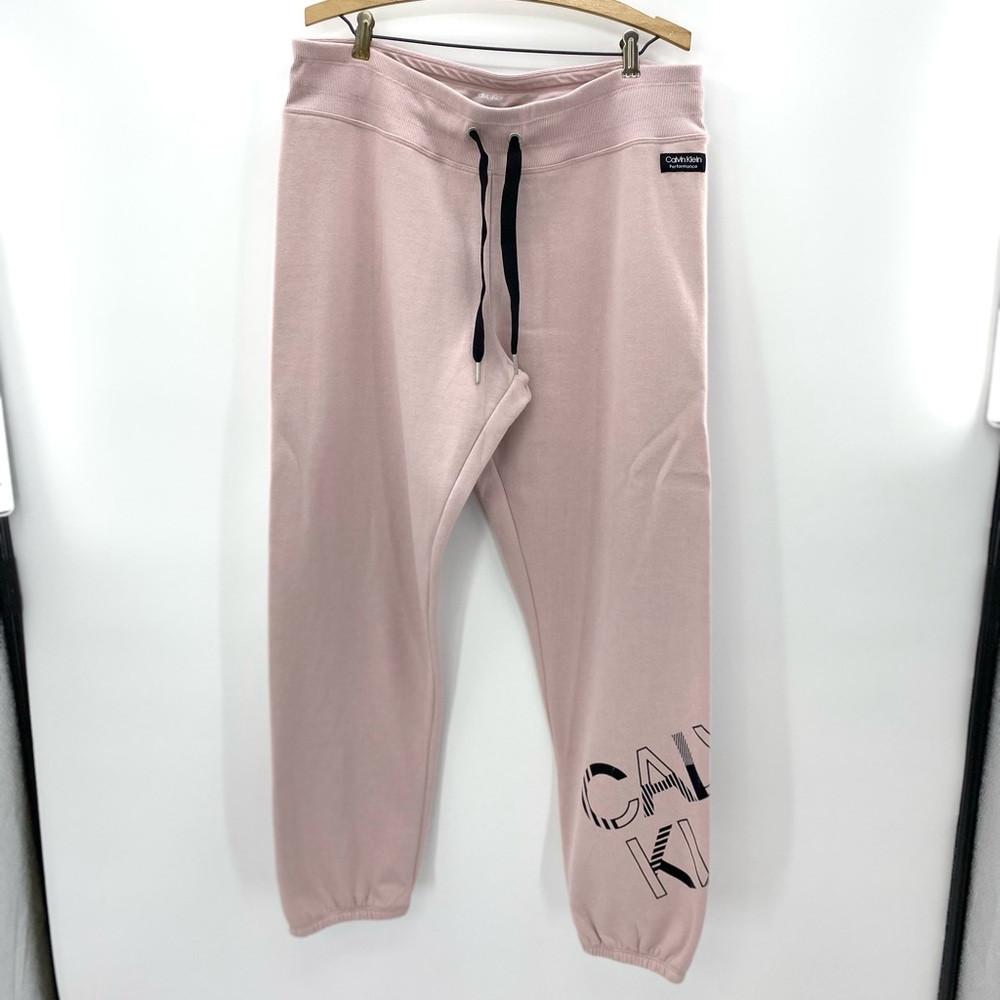 Calvin Klein Performance ‘Pale Pink/Black’ Sweatpants Woman’s Size XXL